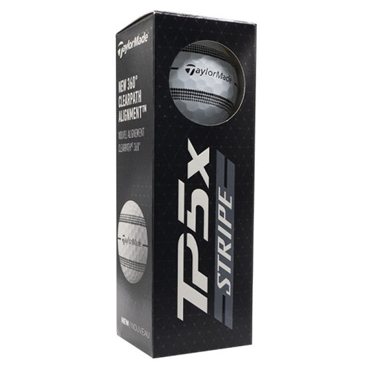 TaylorMade TP5x Stripe 2025, bílé golfové míčky