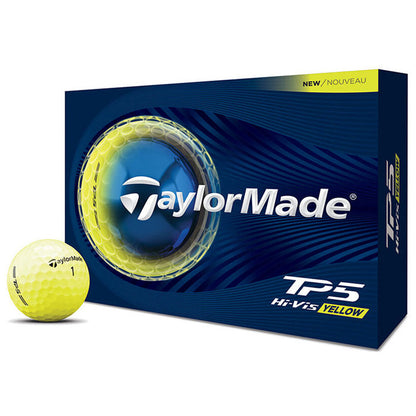 TaylorMade TP5 2026, žluté golfové míčky